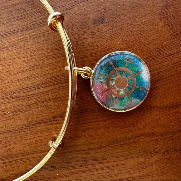 Alex and Ani Gold and Orange Beaded Bracelet Set - Picture 2 of 2